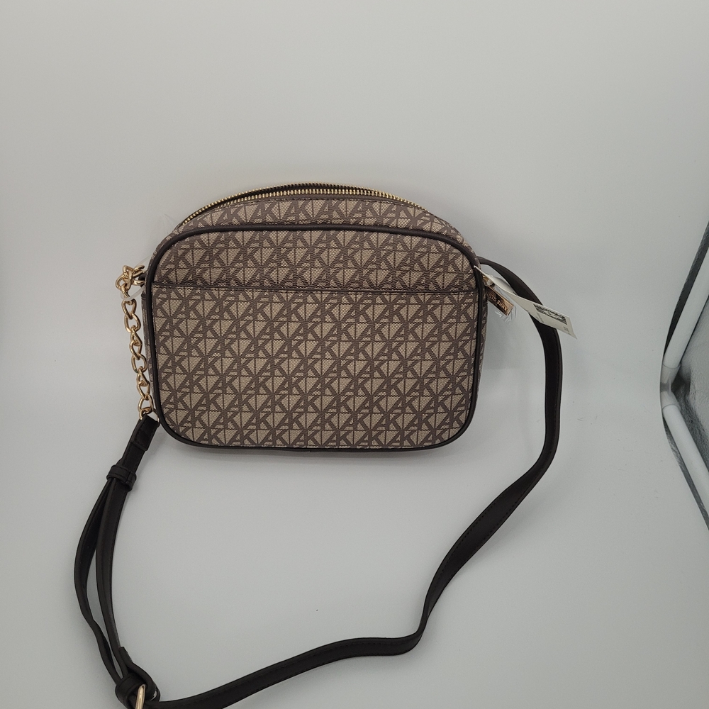 Anne Klein Tan and Brown Crossbody Bag